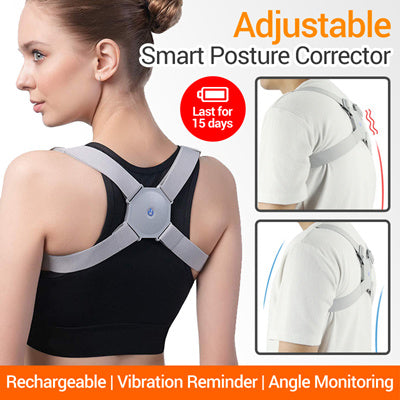 Smart Posture Corrector Belt Intelligent Angle Sensor Vibration Reminder Belt Highly Elastic USB Rechargeable Intelligent Upper Back.